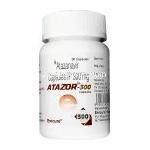 アタゾール　Atazor-300、ジェネリックレイアタッツ、アタザナビル300mg　ボトル